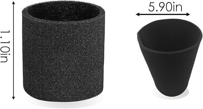 VF4000 Filter Replacement for Ridgid Shop Vac Filters 5-20 Gallon Ridgid Vacuum Filter 6-9 Gallon Husky Vacuum, with 3 Foam Sleeve 2 Filter - AquaVibe