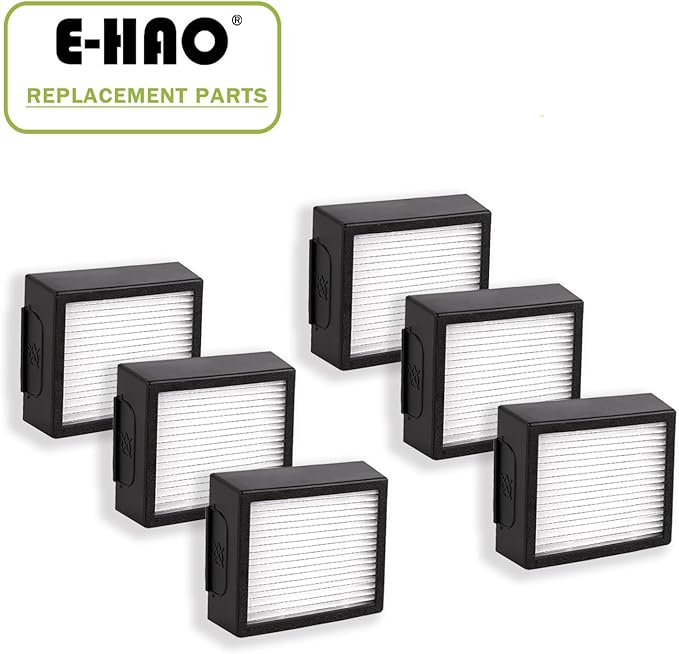 6 Pack Vacuum Filters Replacement Parts Only for iRobot Roomba Combo j7+, Combo j9+ and Max 10 Model - AquaVibe