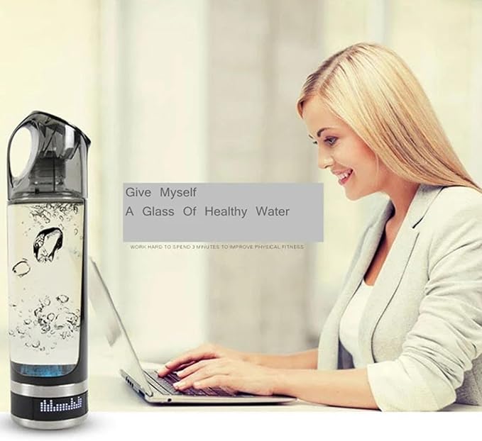 Portable Hydrogen Rich Water Bottle, with high Concentration 1600PPB generating Bottle, 500ml Portable Hydrogen Water Maker, for Family Travel Health
