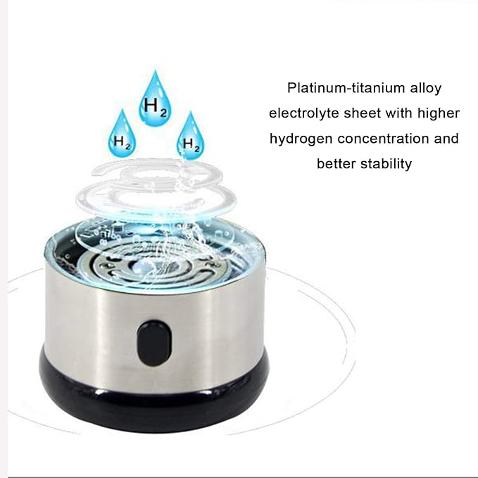 LOVEPET Portable 3-Minute Hydrogen-Rich Water Bottle Rechargeable High Concentration Hydrogen Water Generator Glass Bottle Anti-Aging Anti-Oxidation Kettle 350ml