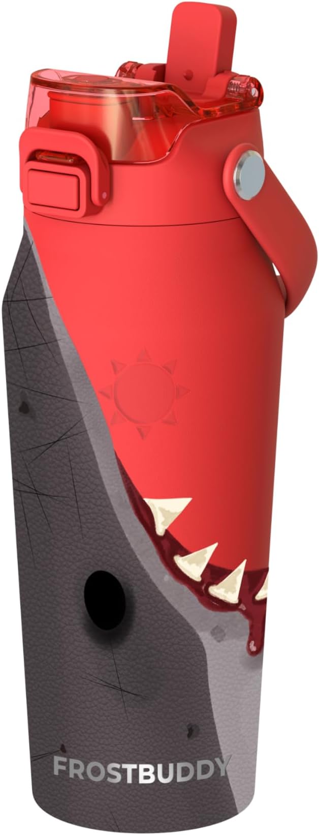 Frost Buddy 16oz Insulated Water Bottle with Straw & Chug Lid | Leak-Proof Stainless Steel | 24-Hours Cold | Sweat-Proof, Cup Holder Friendly | Ideal for Gym, Travel, Sports & Everyday Hydration