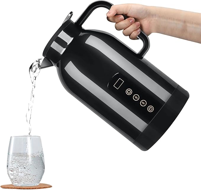 Car Water Boiler - LED Temperature Display,Car Water Heater Tea Kettle | for Travel Commuting Family Outing Tea Coffee Milk Instant Noodles