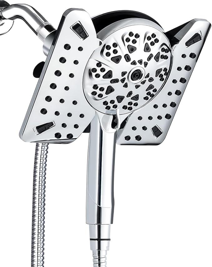 2.5 GPM Shower Head with Handheld: 2-in-1 High Pressure Shower Heads with Handheld Spray Combo 7.5