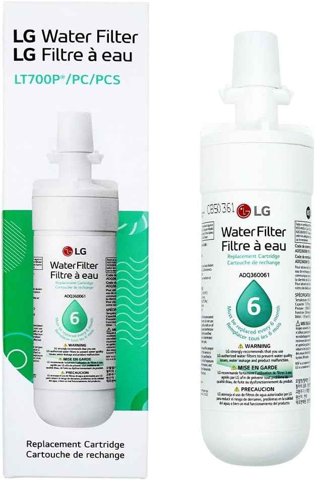 LG LT700P- 6 Month / 200 Gallon Capacity Replacement Refrigerator Water Filter (NSF42 and NSF53) ADQ36006101, ADQ36006113, ADQ75795103, or AGF80300702 , White , Single