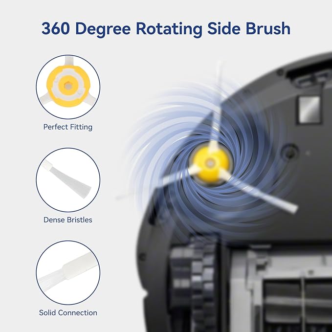 Replacement Accessories Kit for iRobot Roomba 600 Series 694 675 692 676 695 677 671 655 645 690 680 660 650 620 614 & 500 Series 595 585 564 robot- 6 Filter, 6 Side Brush and 3 Bristle Brush - AquaVibe