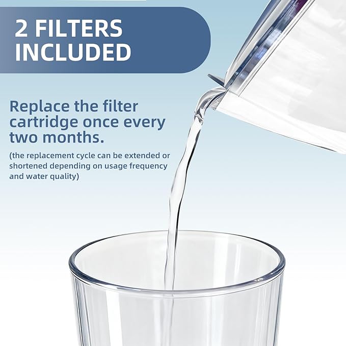 The Pocicoll Space-Friendly Water Filter Pitcher is Combines Both Appearance and functionality.Filtering water kettle