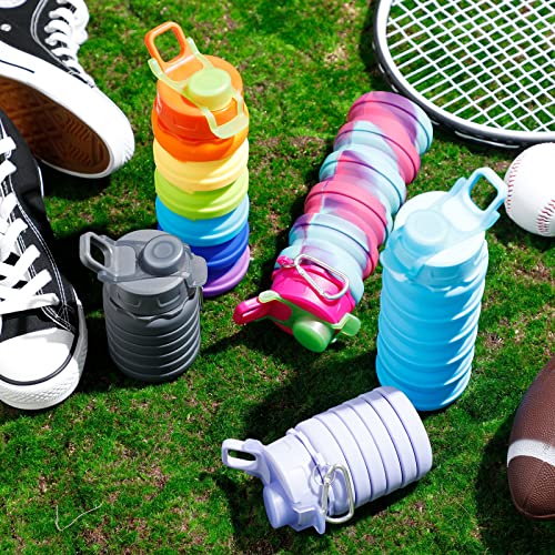 8 Pcs Collapsible Water Bottles 16 oz Foldable Travel Bottles Bulk (8 Count)