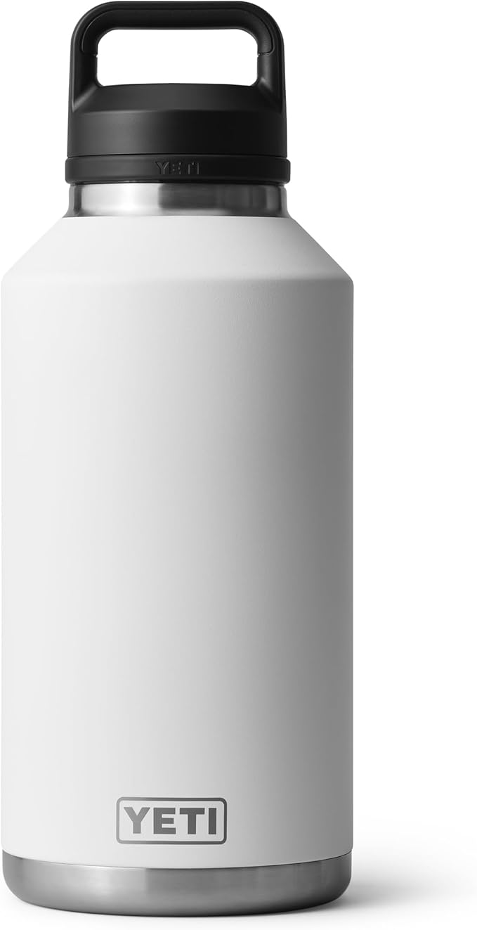 YETI Rambler 64 oz Bottle, Vacuum Insulated, Leakproof, Stainless Steel with Chug Cap, White