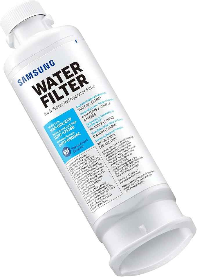 Samsung HAF-QIN-2P/EXP Genuine Refrigerator Water Filter, Reduces 99% of Harmful Contaminants for Clean, Clear Drinking Water, 6-Month Life, Easy Install, Pack of 2