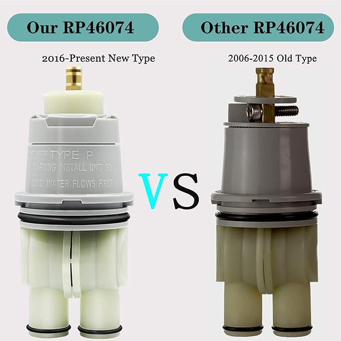RP46074 Shower Valve Cartridge Assembly Compatible For Shower and Tub 13/14 Series Faucet, Single-handle Valve Cartridge Repair Assembly, Replacement Monitor,2