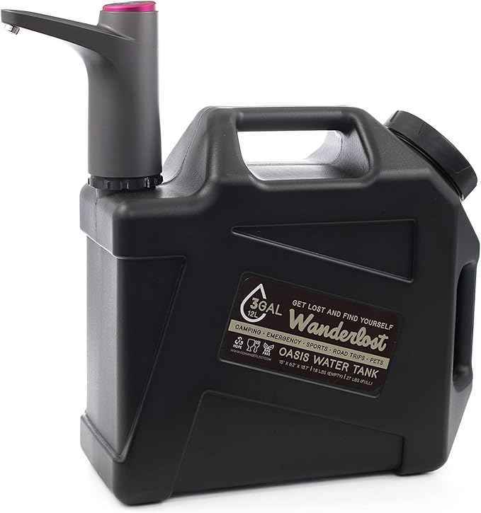 Portable 3 Gallon Water Tank with USB Rechargeable Water Pump Faucet, Food Grade Materials, Great for Camping, Overlanding, Sports, Emergencies, Sports, and More