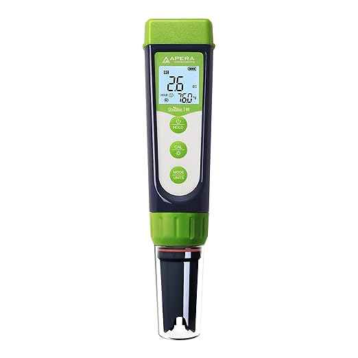 Apera Instruments AI103G GroStar Series GS3 EC/500ppm/700ppm Pen Tester Kit with Replaceable Titanium EC Probe for Hydroponics Water Quality Testing, Gen II