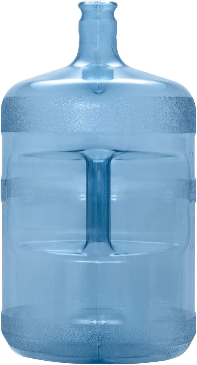 Brio 5 Gallon Plastic Crown Cap Reusable Water Bottle Container