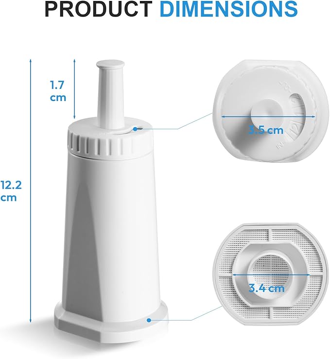 Water Filter for Breville Barista Touch Espresso Machine BES880, Barista Pro BES878, Oracle Touch BES990, Oracle BES980 & Dual Boiler BES920 Bambino ClaroSwiss Sage, BES008WHT0NUC1 (3 Pcs) - AquaVibe