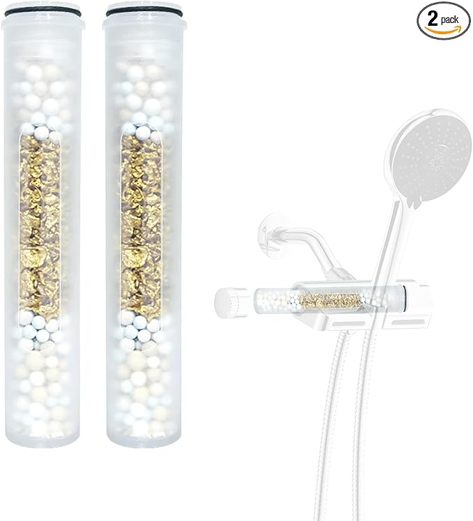 HOPOPRO Replacement Cartridge for Filtered Shower Head with Handheld Combo-SS5775, High Output Muti-Stage Shower Filter, Improves the Condition of Your Skin, Hair and Nails. (2-PACK)