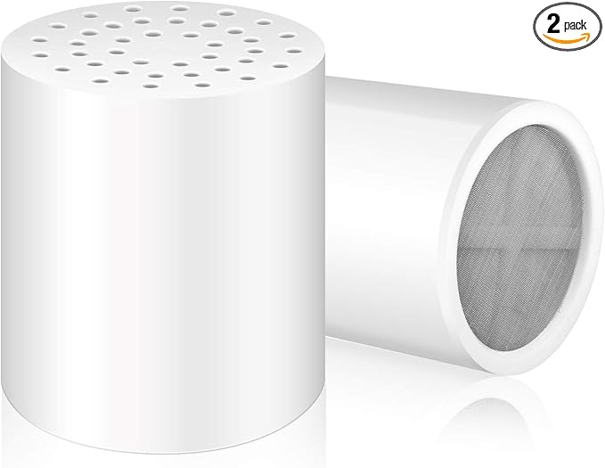 FEELSO 2 Pack 15 Stages Replacement Filters for Hard Water Remove Chlorine and Harmful Substances