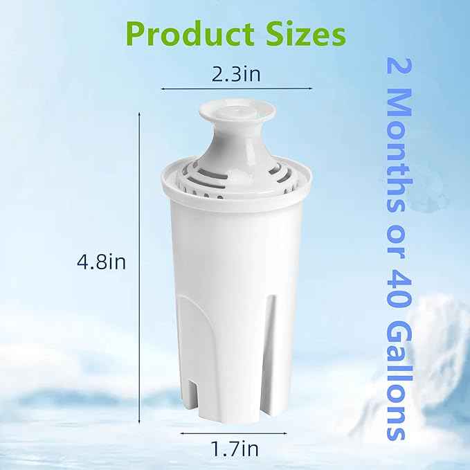 Pack of 3 Water Filter Replacement fo Brita® Filters Water Filter pitcher,Dispensers,NSF Certificated Pitcher Water Filter,Compatible with Brita® Classic OB03®, Mavea® 107007, 35557,BPA free