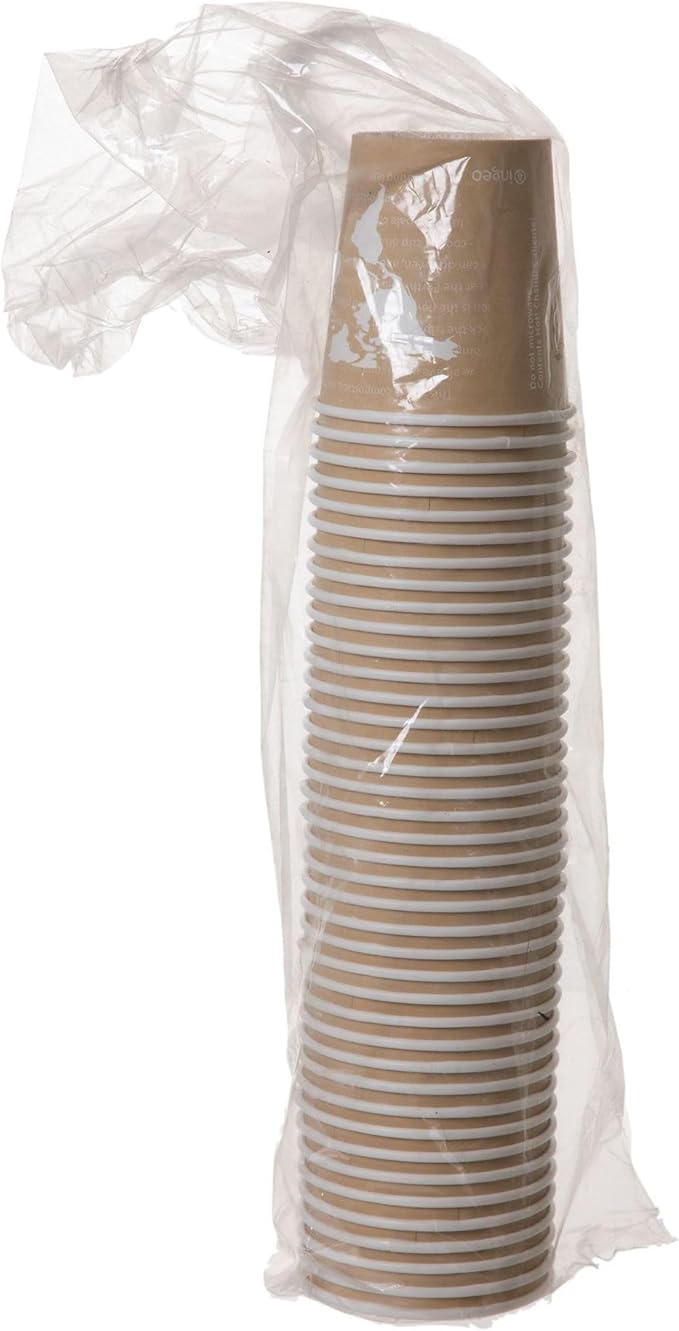ECO PRODUCTS Compostable Disposable World Art 4oz Espresso Coffee Cups, Case of 1000, Renewable Hot Paper Cup, Plant Based PLA Lining, Color Coded