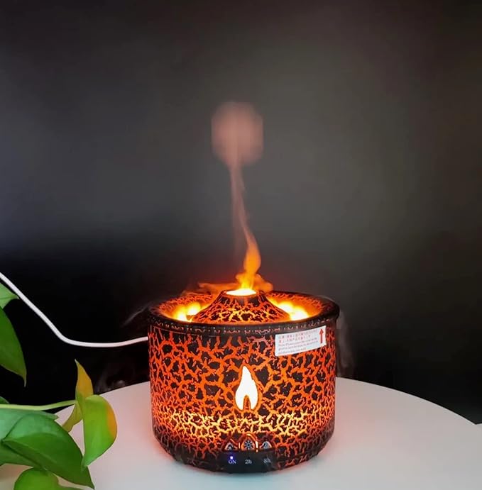 Mauna Aroma Diffuser Black - Aromatherapy Essential Oil Diffuser, Air Diffuser/Humidifier 2 Mist Modes, Jellyfish Erupt, Excellent Gift for All