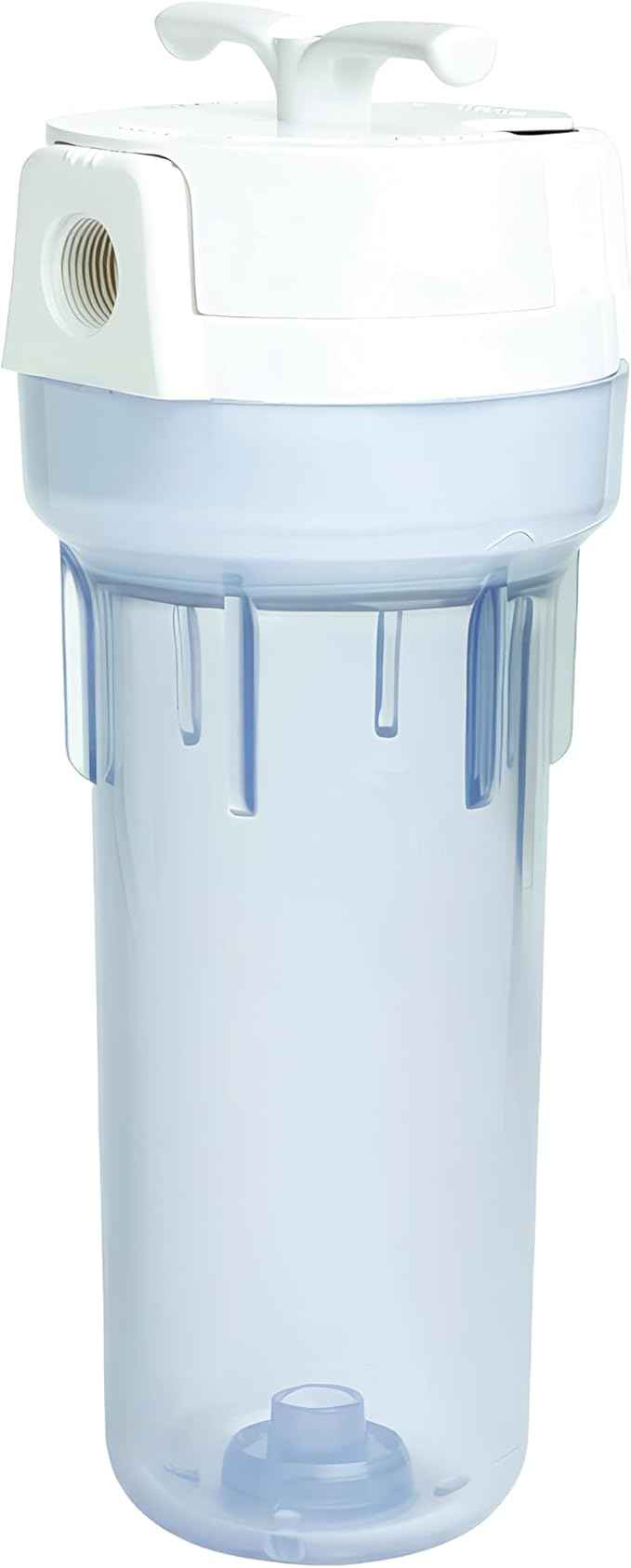 EcoPure EPW2VC Whole Home Water Filtration System – Valve-in-Head Design with Built-In Bypass Valve & Clear Sump – Reduces Sediment, Rust, Dirt & Chlorine Taste – Fits Standard Capacity Filters
