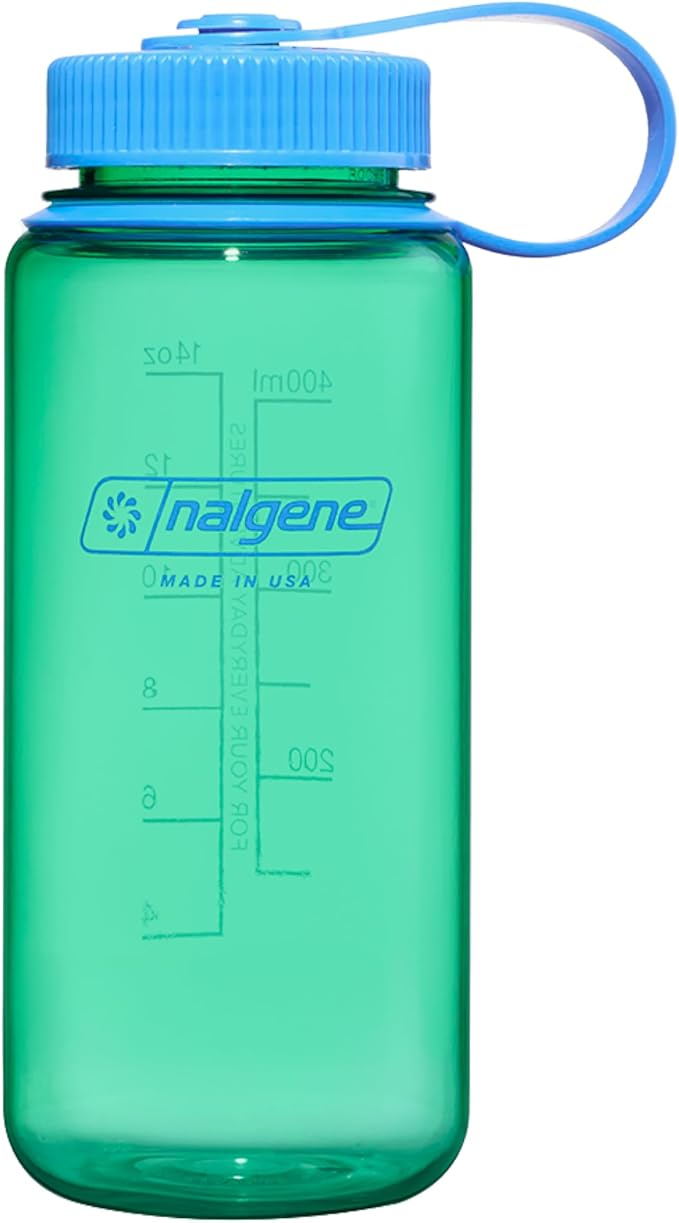 Nalgene 16 oz Wide Mouth Water Bottle | BPA-Free, Durable & Leak Proof, Lightweight Travel Bottle, Fits in Cupholders, Pastel Green