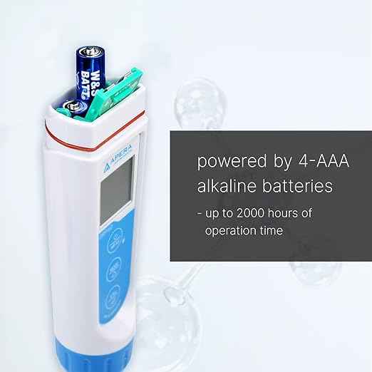 APERA INSTRUMENTS AI316 Premium Series PC60 5-in-1 Waterproof pH/EC (Conductivity) /TDS (ppm) /Salinity (ppt) /Temp. Multi-Parameter Pocket Tester Kit