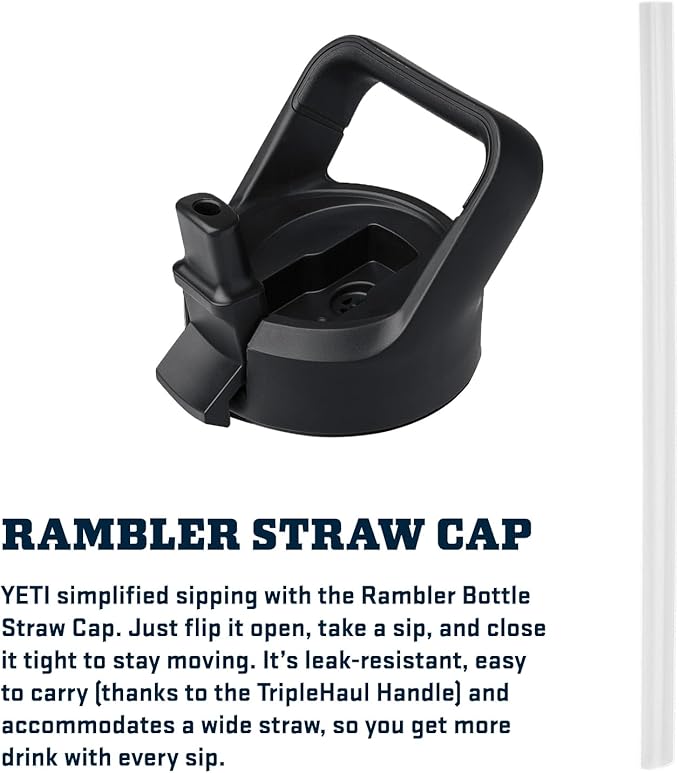YETI Rambler 26 oz Bottle, Vacuum Insulated, Stainless Steel with Straw Cap, Seafoam