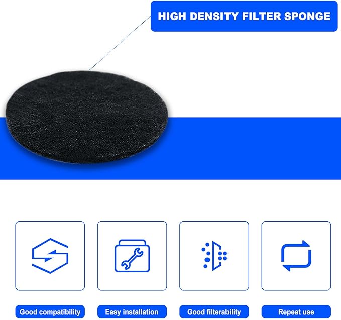VideoPUP Replacement 10Packs Sponges Filters Compatible with Neakasa Neabot P1 Pro Pet Grooming Kit & Vacuum Cleaner - AquaVibe