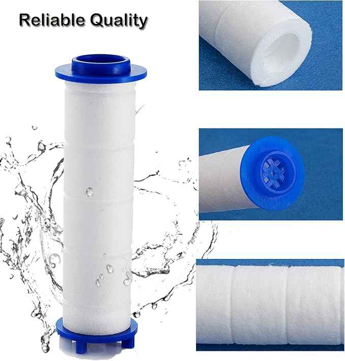 Replacement Filters for Hydro Jet Shower Head, High Pressure Handheld Turbo Fan Shower Heads Filter, PP-Cotton Filter Cartridge for Vortex Shower Head Set of 12 with Clean Towel