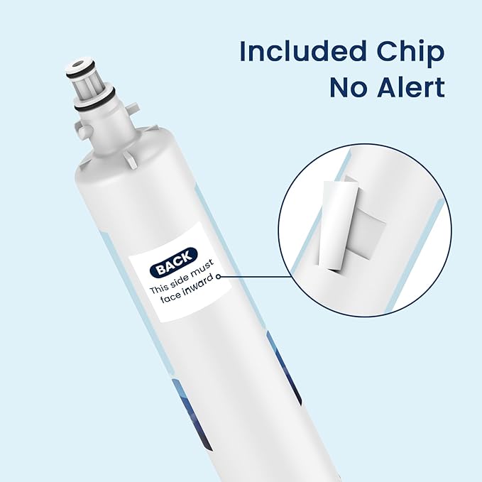 MARRIOTTO Replacement for GE® RPWFE, RPWF (Built-in CHIP) Refrigerator Water Filter, Compatible with GFE28GELDS, PFE28KELDS, PFE28KYNFS, GFD28GELDS, GYE22HMKES, GFE28GYNFS, GFD28GYNFS, Pack of 2