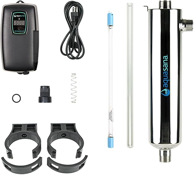 Aquasana Max Flow UV AQ-UV-15C Whole House Water Filter System | UV Purifier | 16 GPM Peak Flow | Sterilizes up to 99.99% of Viruses and Bacteria and 99% of Chlorine-Resistant Cysts