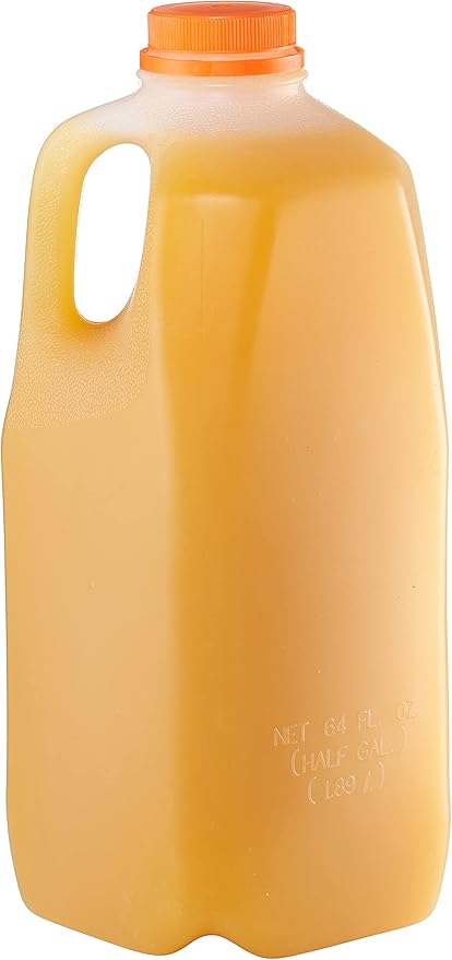 Empty Plastic Juice Bottles with Tamper Evident Caps 64 OZ - Half Gallon, Smoothie Bottles - Ideal for Juices, Milk, Smoothies, Picnic's and even Meal Prep by EcoQuality Juice Containers (5)