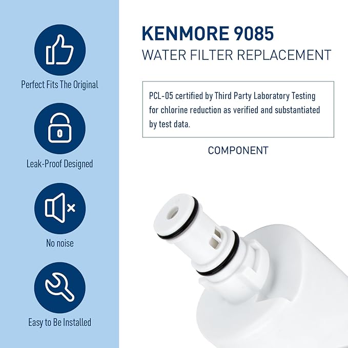9085 Water Filter Replacement for Kenmore 46-9085, 9085, 4609085, 46-90102, 90102, 4690102, 46-9902, 46-9908, 9908 (3 Pack)