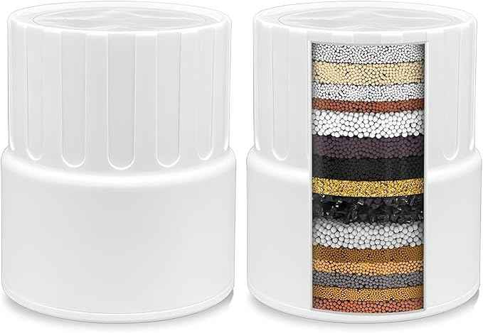 Replacement Filter for Shower Head,Compatible with JOLIE Filtered Shower Head,Multi-layer Stage Filter for Hard Water Remove Chlorine and Harmful Substances.（2 Pack） (2)
