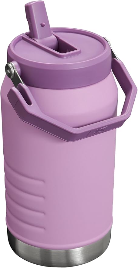 Stanley IceFlow Flip Straw Jug with Handle 64 oz| Twist On Lid and Flip Up Straw | Leak Resistant for Travel and Sports | Insulated Stainless Steel | BPA-Free | Lilac
