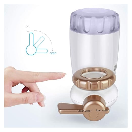 Tap Water Filter System Water Purifier Filtration Reduce Lead Chlorine BPA Free Fits Most Standard Faucets (4 Filter Included)