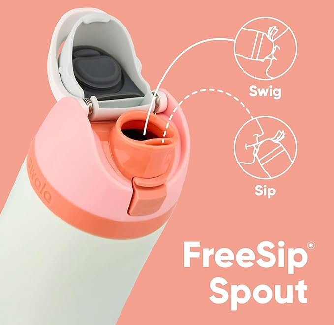 Owala FreeSip Insulated Stainless Steel Water Bottle with Straw for Sports, Travel, and School BPA-Free Sports Water Bottle, 40 oz, Boneyard