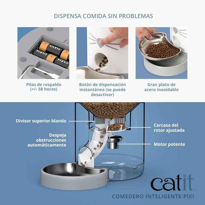 Catit PIXI Smart Feeder Replacement Stainless Steel Bowl – Durable Dishwasher-Safe Cat Food Dish – Compatible with Catit PIXI Smart Cat Feeder – Hygienic, Rust-Resistant & Easy to Clean