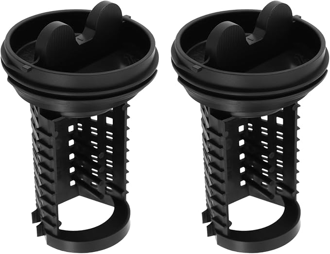 The Lord of the Tools 2Pcs Washing Machine Filter Machine Drain Pump Filter Cap 383EER2001A Compatible with LG F1069FD.ABWQEUK F1069FD2P.ABWQEUK Black 96mm - AquaVibe