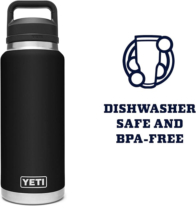 YETI Rambler 36 oz Bottle, Vacuum Insulated, Leakproof, Stainless Steel with Chug Cap