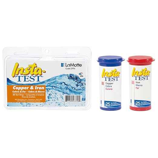 LaMotte 2994 Insta-Test Iron and Copper Multi-Factor Test Strip Kit, 0-5ppm Iron Range, 0-3ppm Copper Range, 25 Count Tubes