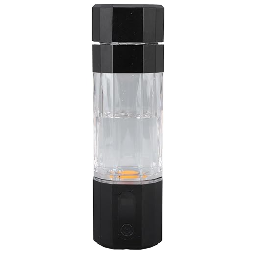 Generic Hydrogenrich Water Bottle, Hydrogen Water Bottle, Platinum Electrode, Colorful Lights 5 Minutes 10 Minutes 6000 Ppb + 8000 Ppb + Leakproof for Office (Black), Generic2koq7r651b-11