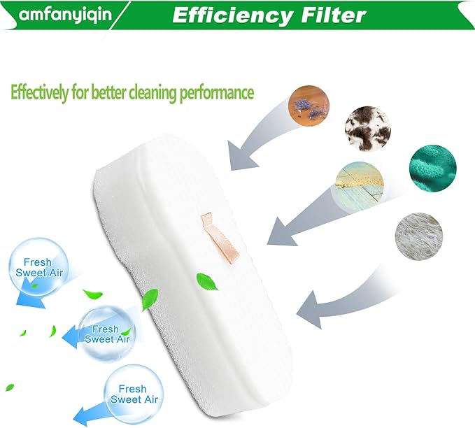 Filter Replacements Compatible with Shark Vacuum HZ2000 HZ2002 HZ251 HZ602 HH200 HH202 HH205 HZ602 HZ702 UV580 QS2000QBK QS2000QBL,4-Sets Foam & Felt Filters,Replace Part # XPMFHZ2000 & XFFKHZ2000 - AquaVibe