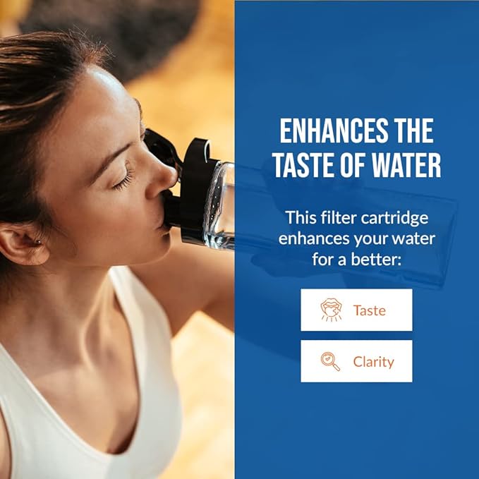 FiltersFast FFRV-CAM-HOSE Inline Water Filter Hose Faucet Sediment Cartridge for RV, Marine Boat, Car Washing, Camping, Farm, Pool, Pets, Spa, Garden, with Flexible Connector Hose