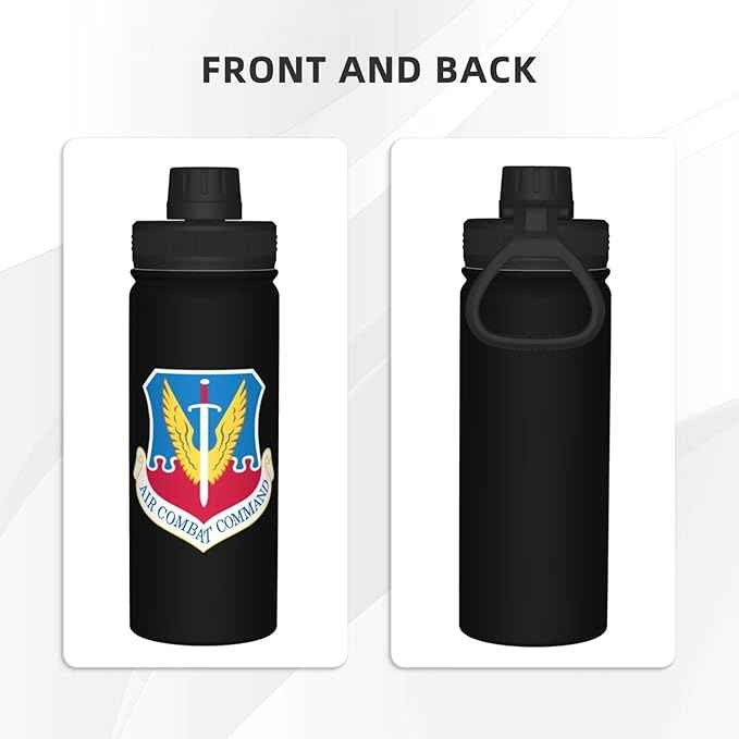 Acc Shield Water Bottle 18 Oz Stainless Steel Water Bottles Leak Proof Outdoor Sports Insulated Water Bottle Funny Bottle Water