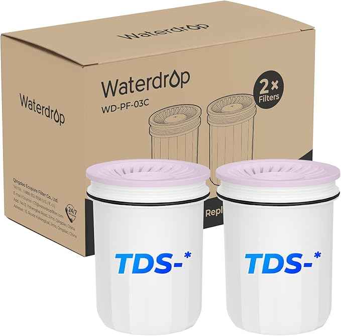 Waterdrop TDS Reduction Replacement Filter for WD-WFD-03L Dispenser Filtration System, Reduces TDS, Chlorine, PFOA/PFOS and More, 2 months, WD-PF-03B (2 Packs)