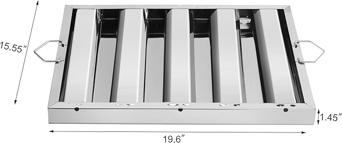 New Star Foodservice 54354 Stainless Steel Hood Filter 20" W x 16" H - AquaVibe