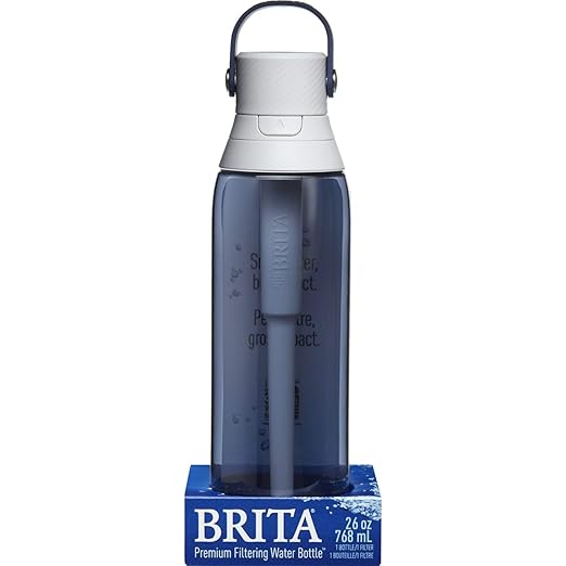 Brita 26 Ounce Premium Filtering Water Bottle with Filter - BPA Free - Night Sky