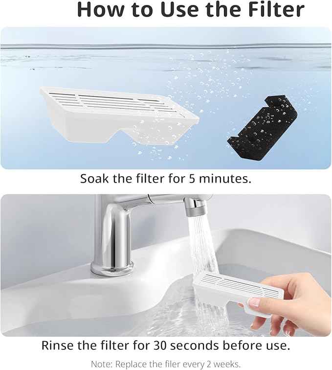 9 Pack Dog Water Fountain Filters for 170oz/5L Pet Water Dispenser Fountain Filters, Supersuki Multiple Filtration Dog Water Filter Replacement(9 Filters+ 9 Sponges)