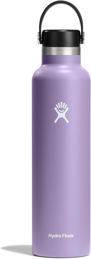 Hydro Flask Water Bottle - Insulated Stainless Steel - Non Spill, Leakproof in 24 Oz Moonshadow Purple
